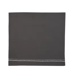 BLANC9 Set Of 6 Grey Solid Cotton Square Table Napkins image 4