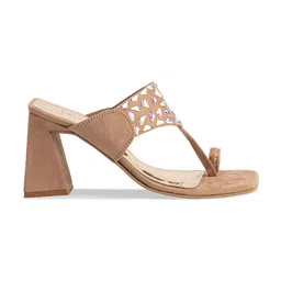 ERIDANI Embellished Open Toe Block Heels image 3