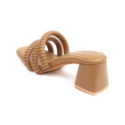 Elevato Basics Women Strappy Open Toe Block Heels image 5