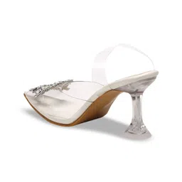 GNIST Embellished Peep Toe Party Block Heels With Backstrap image 3