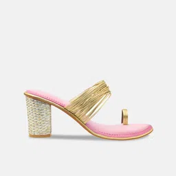 Signature Sole Strappy One Toe Block Heels image 5