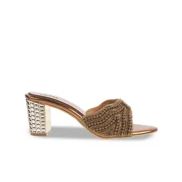 Metro Ethnic Embellished Block Heels image 3