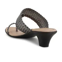 Mast & Harbour Grey Textured Block Heels image 4