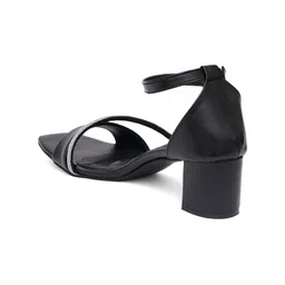 HEELSNFEELS Embellished Open Toe Ankle Loop Block Heels With Buckle image 3