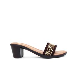 Action Comfort Embellished Open Toe Block Heels image 4