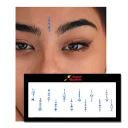 Comet Busters 12 Pcs Reusable Designer Bindis - Blue image 3