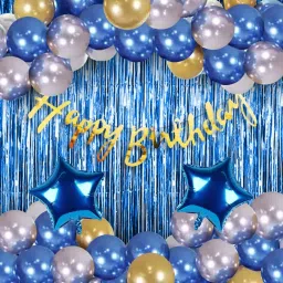 Solid Happy Birthday Decorations for Boys-41Pcs Balloon-13