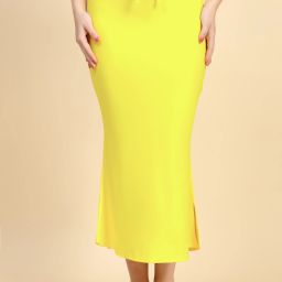Trendmalls New.P01-Yellow Lycra Blend Petticoat-image-86