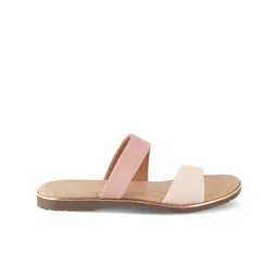 Tresmode Textured Open Toe Flats image 3