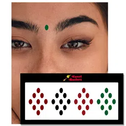 Comet Busters 36 Pcs Reusable Oval Bindis - Multicoloured image 2