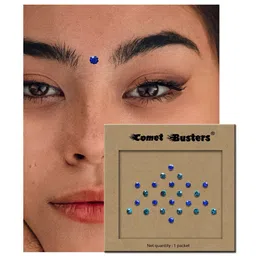 Comet Busters Set of 24 Embellished Traditional Bindis - Blue image 2