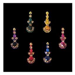 Comet Busters 6-Pcs Handmade Traditional Designer Bindi - Multicolored image 5