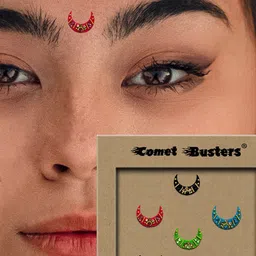 Comet Busters 6-Pcs Handmade Traditional Designer Bindi - Multicolored image 2