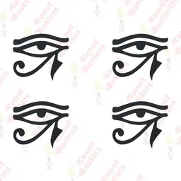 Comet Busters Traditional Eye Design Reusable Bindis 4Pcs - Black image 4