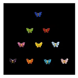 Comet Busters 10-Pcs Handmade Traditional Designer Bindi - Multicolored image 5