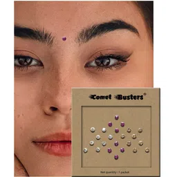 Comet Busters 24 Pcs Stone Studded Reusable Bindi - Multicoloured image 2