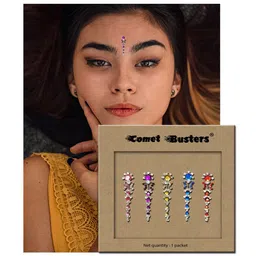 Comet Busters 5 Pcs Reusable Bindi - Multicolored image 3