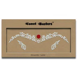 Comet Busters Handmade Traditional Designer Bindi - White & Red image 2