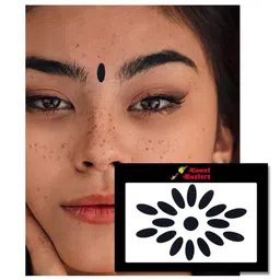 Comet Busters Set of 17 Traditional Bindis - Black image 3