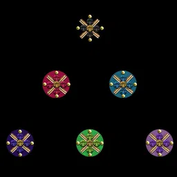 Comet Busters 6-Pcs Handmade Traditional Designer Bindi - Multicolored image 2