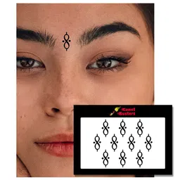 Comet Busters 10 Pcs Reusable Designer Bindis - Black image 3