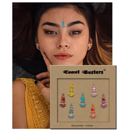 Comet Busters 7 Pcs Reusable Bindi - Multicolored image 2