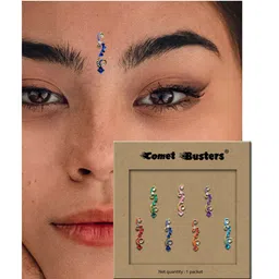 Comet Busters 7 Pcs Embellished Reusable Designer Bindis - Multicoloured image 2