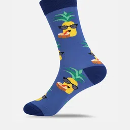 TOFFCRAFT Men Pack Of 2 Patterned Calf Length Socks image 3
