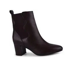SHUZ TOUCH Women Pointed Toe High Top Block Heel Regular Boots image 2