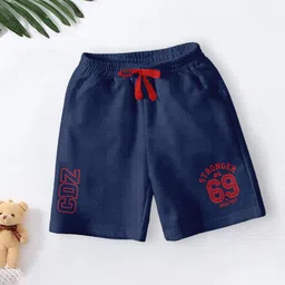CODEZ Boys Pack Of 2 Typography Printed Mid-Rise Outdoor Casual Regular Shorts image 5