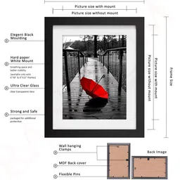 RANDOM Set Of 10 Brown Solid Individual Photo Frames image 3