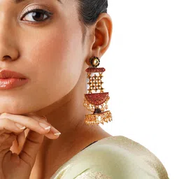 Anouk Gold-Plated Contemporary Drop Earrings-12