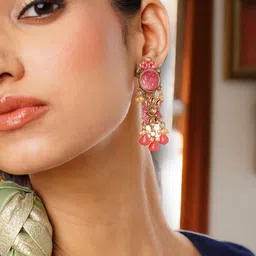 Anouk Gold-Plated Circular Shaped Drop Earrings-28