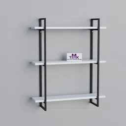 MTANK Engineered Wood Kitchen Wall Shelf with Iron Metal Engineered Wood Open Book Shelf-picture-42