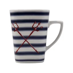 Kookee White & Blue Printed Ceramic Mug 325 ML image 5