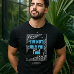 Regular Fit Men Graphic Print Round Neck Pure Cotton Black T-Shirt-image-69