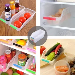 URBANFIX Transparent 4 Pieces Reusable Fridge Storage Drawer Organisers image 3