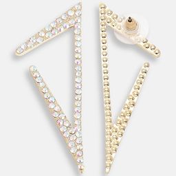 SOHI Silver-Plated Contemporary Studs Earrings image 3