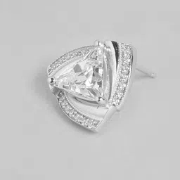 Carlton London Triangular Studs Earrings image 3