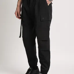 THE BEAR HOUSE Men Loose Fit Mid-Rise Easy Wash Cargos Trousers-image-25