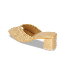 NR By Nidhi Rathi Embellished Open Toe Block Heels image 4