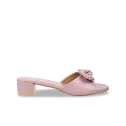 Metro Mauve Block Heels with Bows image 3