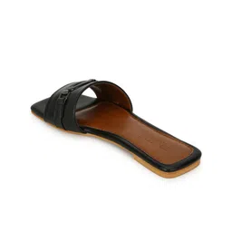 Truffle Collection Embellished Open Toe Flats image 5