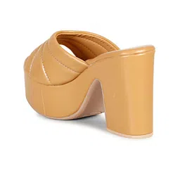 Denill Textured Open Toe Platform Heels image 5