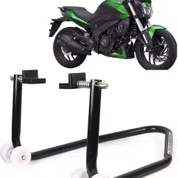 Rear Wheel Paddock Stand Extra Strong Swing Arm Rest for Bajaj (Black) R002 Bike Storage Stand-4