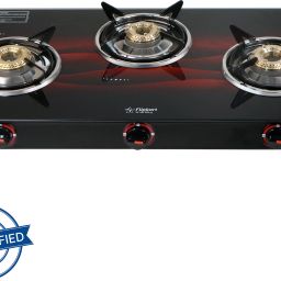 Imperio Red 3 Burners Glass Manual Gas Stove-image-42