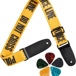 Guitar Strap Polyester Belt for Acoustic/Bass/Electric Guitar with Picks Nylon, Polyester Strap-11