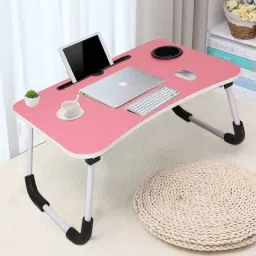 Multi-Purpose Laptop Table with Dock Stand and Coffee Cup Holder Wood Portable Laptop Table-20