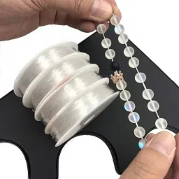 weariton 0.5 mm (2 Roll) Elastic Rope Cord String for Bracelet / Jewellery Making image 3