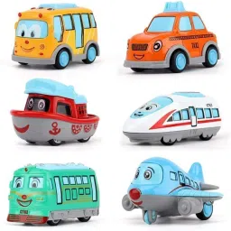 Metal Cars Toys for Kids 1:64 Die-Cast Pull Back Action car Set Pack of 6-6